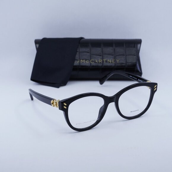 Final Price! Stella McCartney SC50006I 001 Black/Gold Eyeglasses 53mm